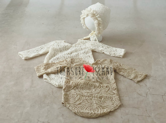 LACE SET sitter size 6-12 m RTS outfit