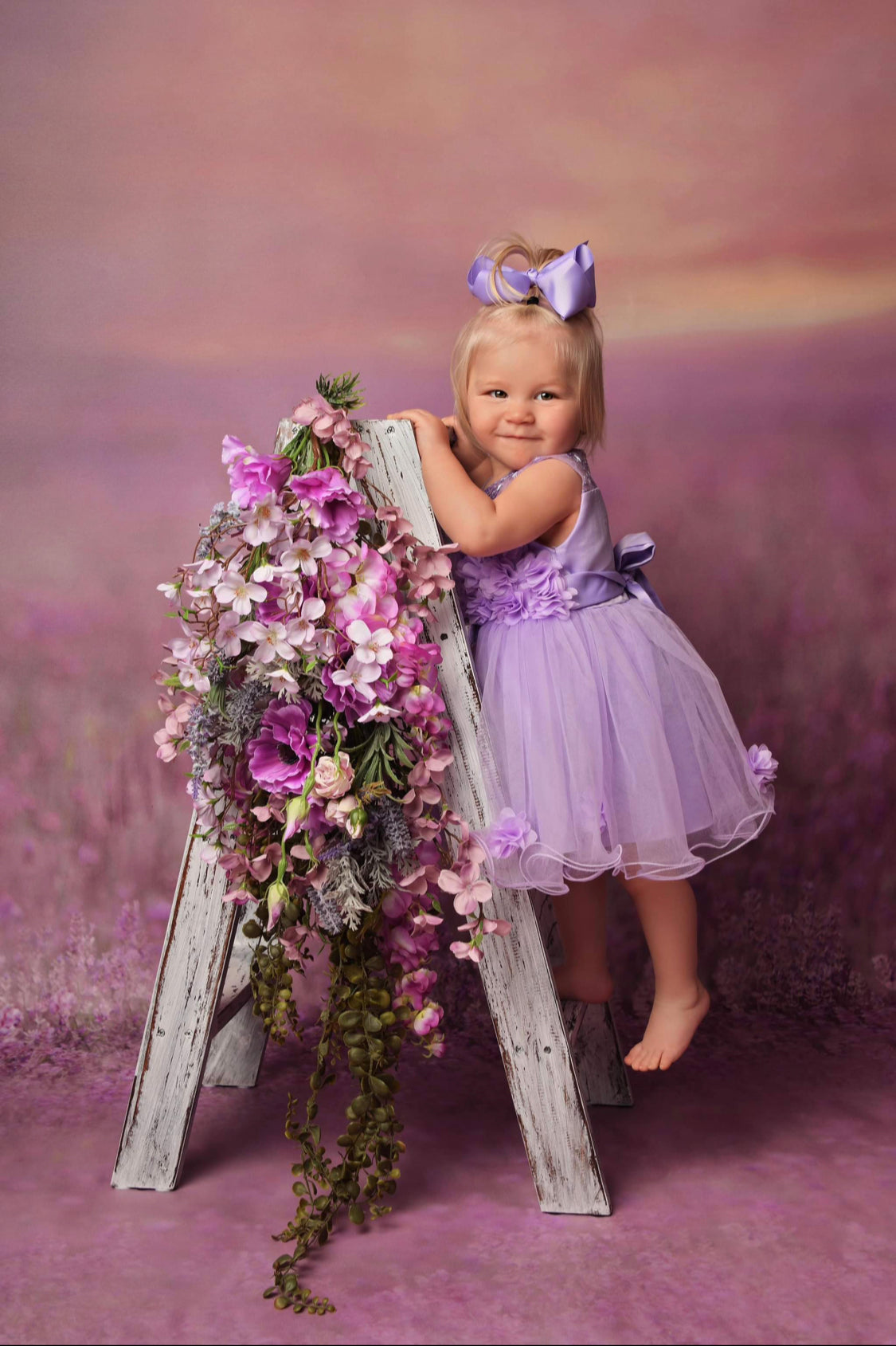 Lavender & Lily Enchanted Garland – Luxury Floral Photography Prop