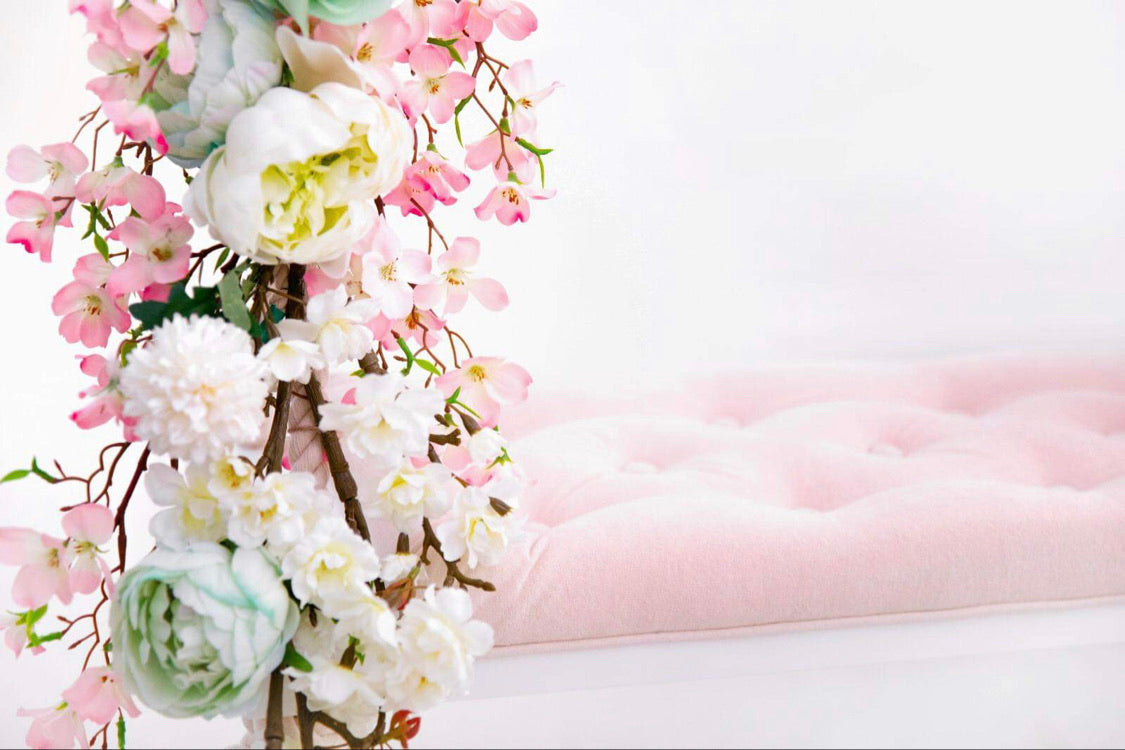 Pink Mint Floral Swing Garland – Photography Prop