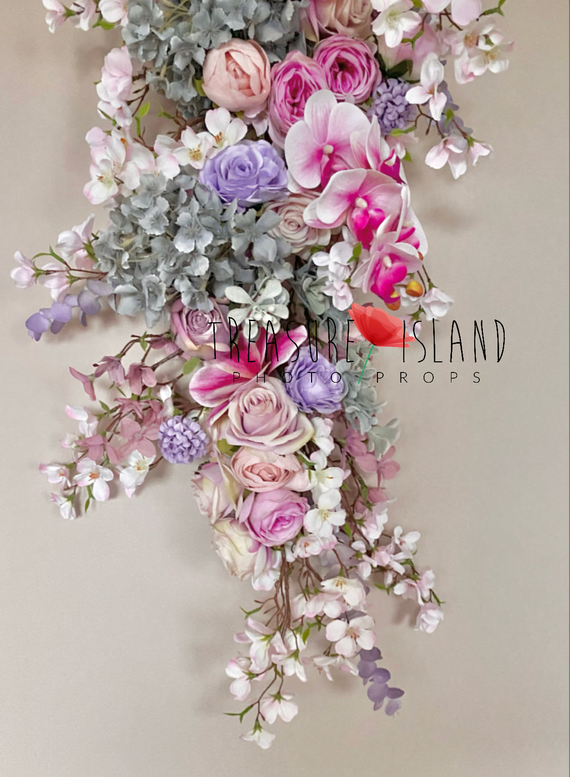 Orchid Pastel Floral Garland –  Fine Art Photography Prop