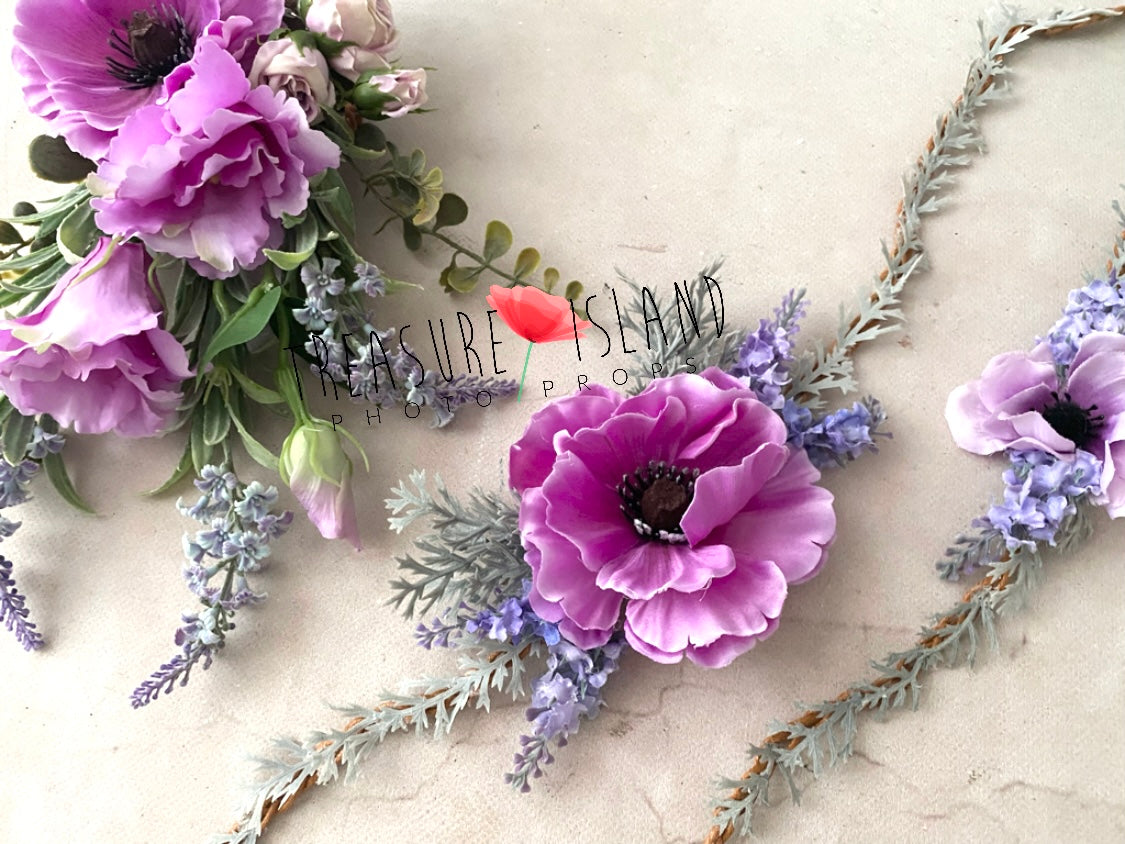 PREGNANCY Lavender  BELT and Headband - Photo Props