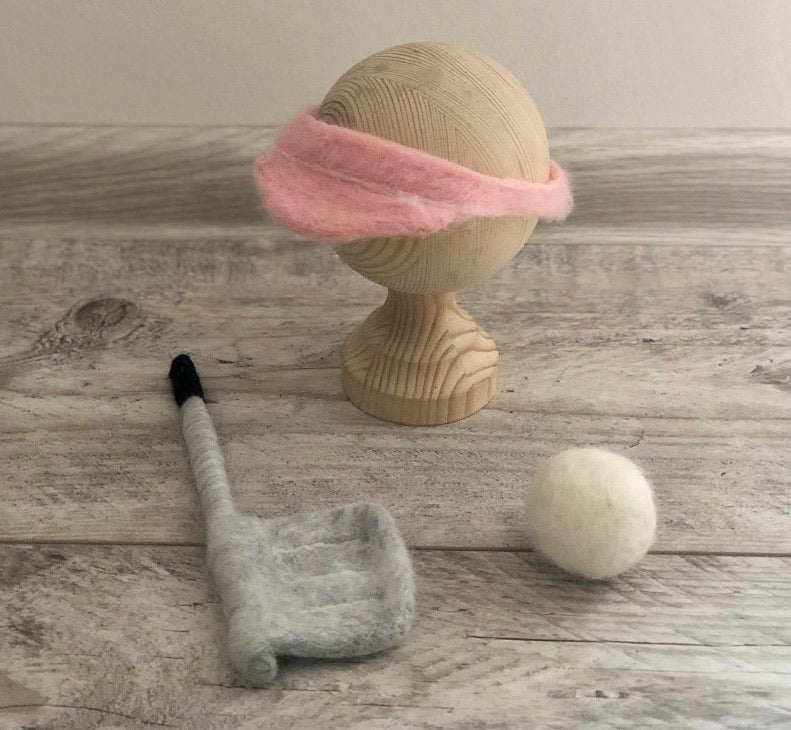 Little Golfer Set – Handmade Felted Newborn Photography Props