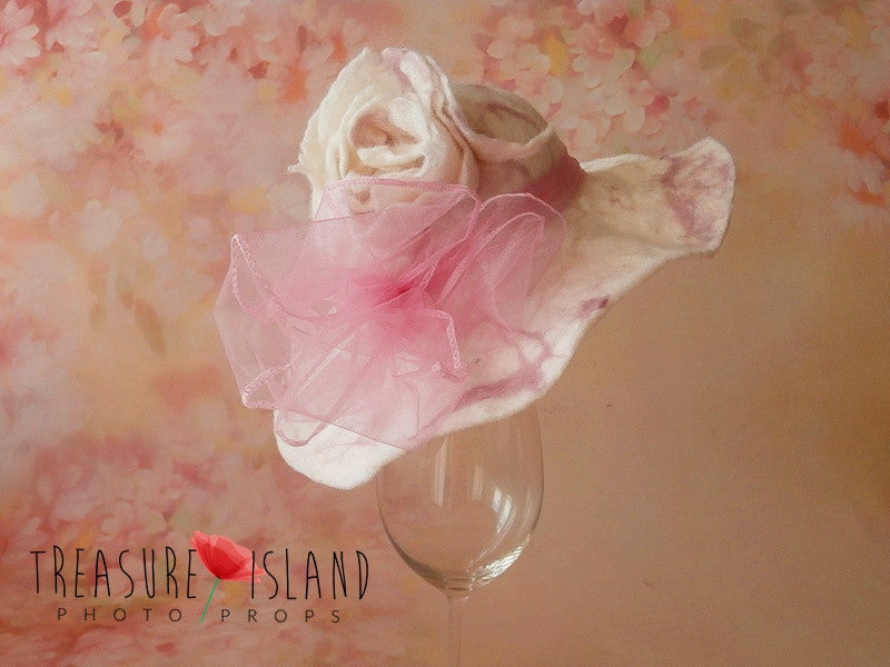 Luxury Felted Hat – Pastel Wool – Handmade for Newborn & Sitter Girls