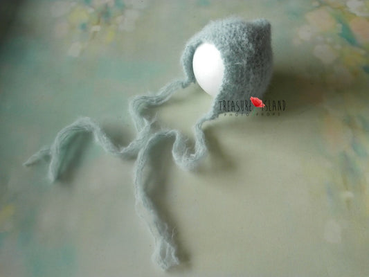 ESTREMALY SOFT KNITTED IMP HAT for boy NB size - 100 % NATURAL