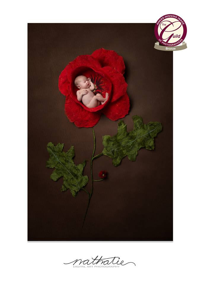 FELTED POPPY FLOWER BOWL_hat _leaf_Photo Props