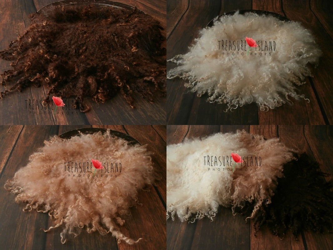 CURLY BLANKETS curly layers - small sizes ( 20x30cm , 30x40 cm )white_beige_chocolate _ Autumn colour 📸 Photo Prop