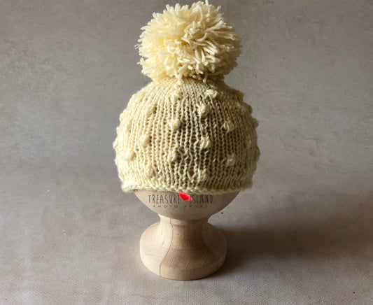 MERINO HAT with bubble and POM POM